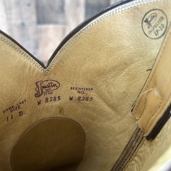 Justin W8285 Vintage Full Quill Ostrich Western Cowboy Boots Mens 11 D - Picture 7 of 12